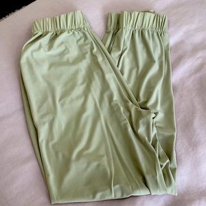 Pale green, lightweight joggers